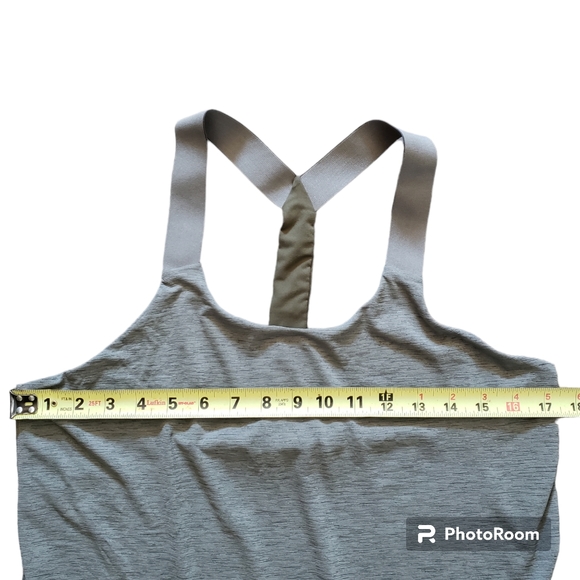 Prana womens Y tank top triangle Embroidered strap raw hem yoga size Small - Picture 9 of 9